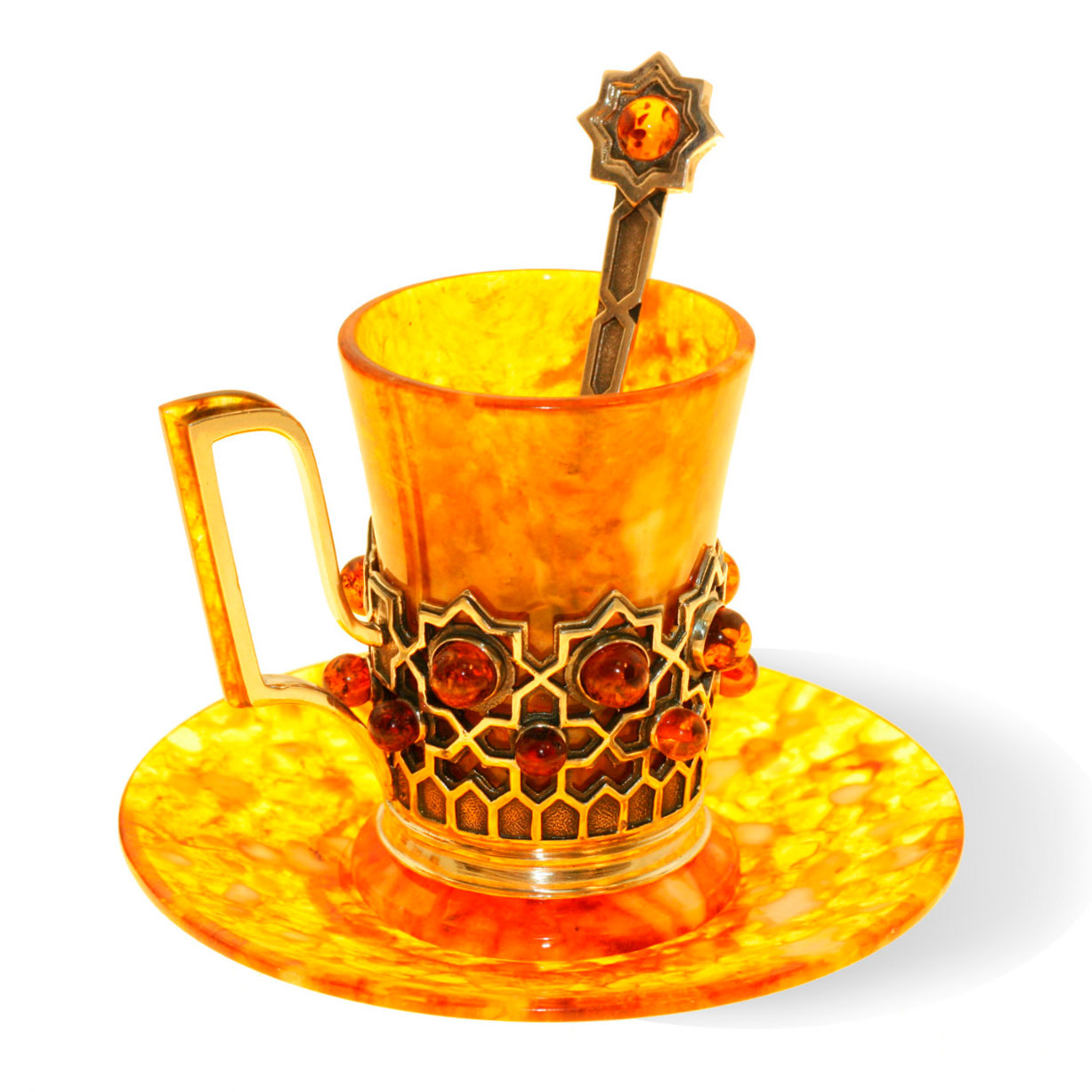Кофейный набор из янтаря «Визирь» - артикул: AP31003 | Мосподарок 