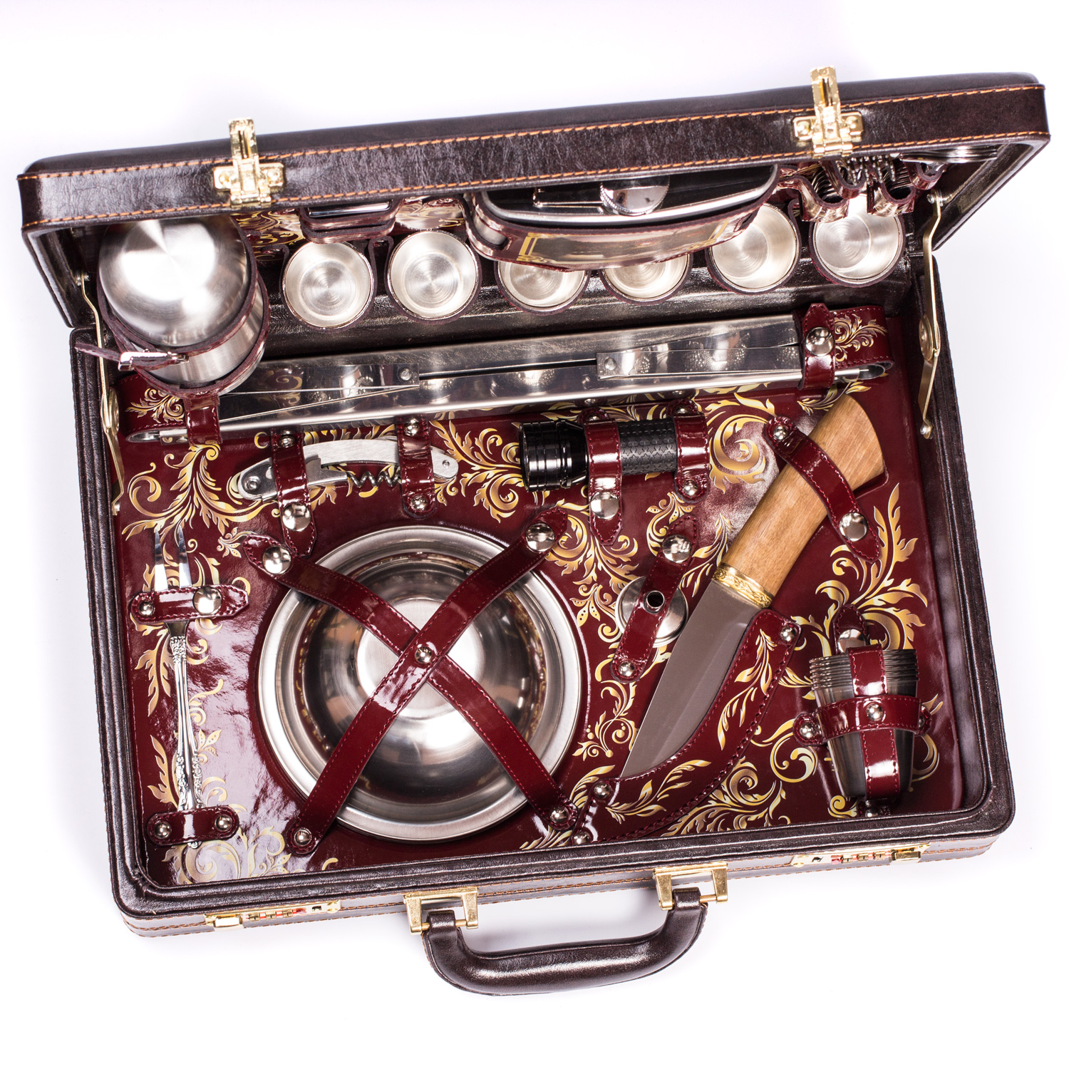 Подарочный набор для пикника на 6 персон "Люкс" красный - артикул: 113006-К | Мосподарок 