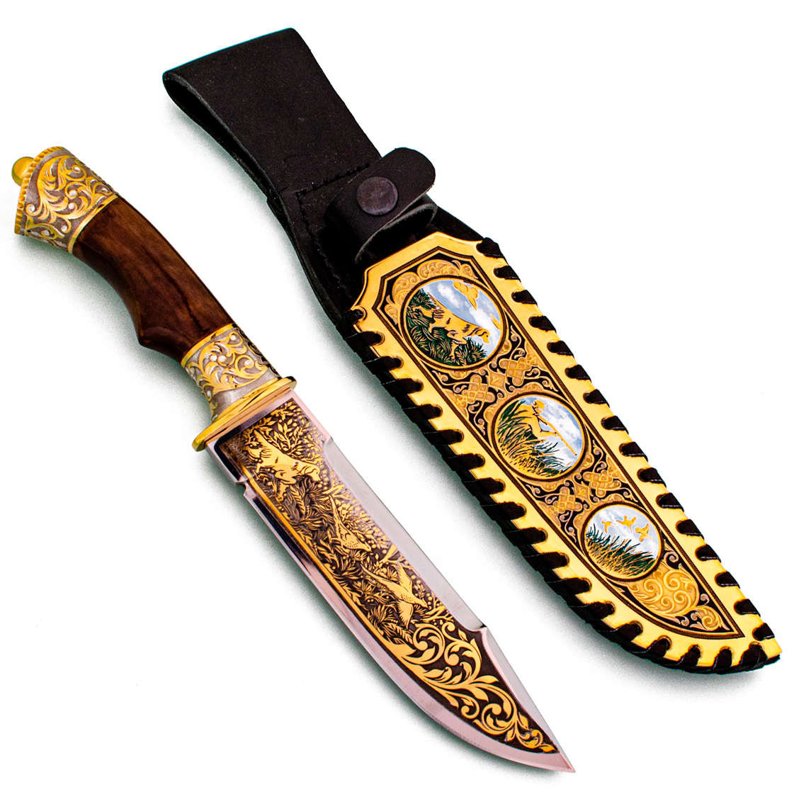 Нож "Охота на фазана" Златоуст - артикул: 390230 | Мосподарок 
