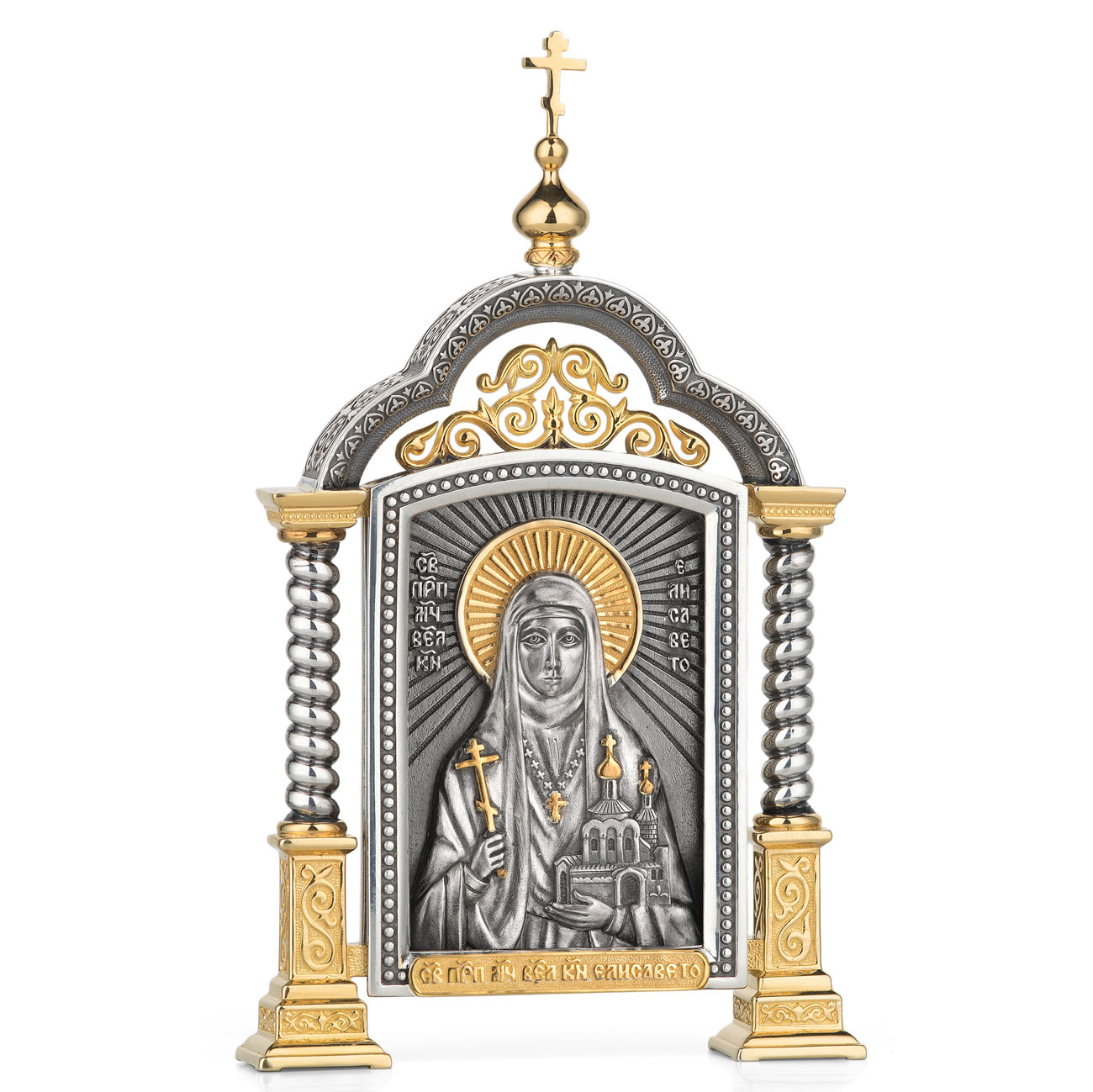 Парадная серебряная икона «Святая Елизавета» - артикул: ALT01558 | Мосподарок 
