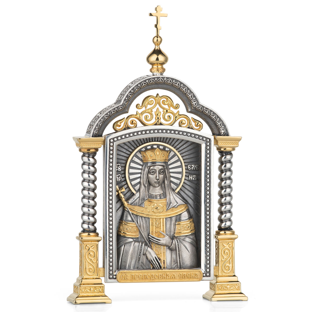 Парадная серебряная икона «Святая Елена» - артикул: ALT01441 | Мосподарок 
