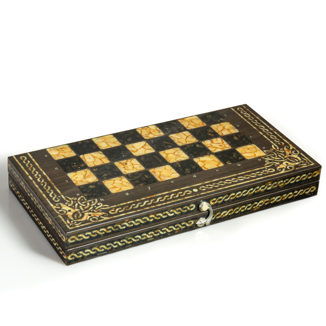 Шахматы из корня ореха и янтаря "Арабески тина" - артикул: 75212 | Мосподарок 