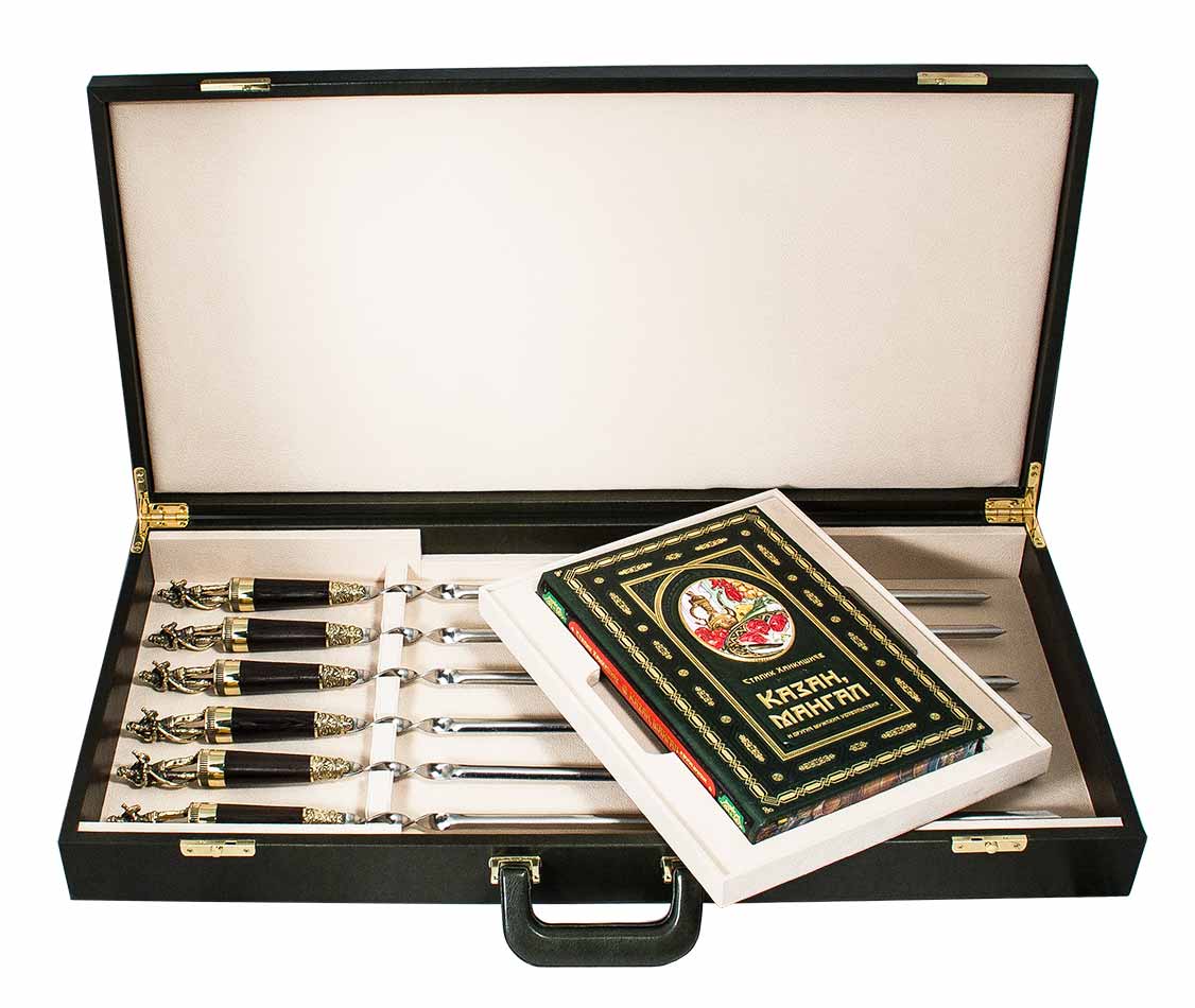 Подарочный набор шампуров «МЧС" в кейсе с книгой - артикул: ПНШПКХ-103МЧС | Мосподарок 