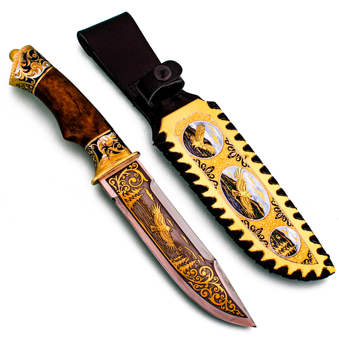 Нож с эмалью "Орел" Златоуст - артикул: 390232 | Мосподарок 