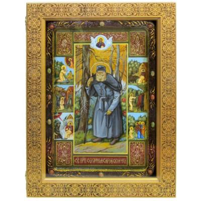 Живописная икона "Преподобный Серафим Саровский чудотворец"