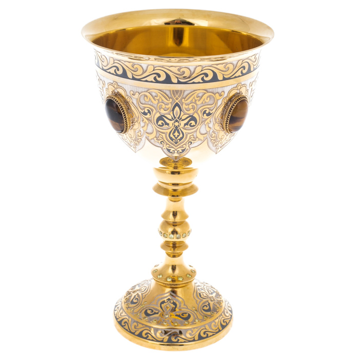 Кубок с тигровым глазом, Златоуст - артикул: 301278 | Мосподарок 