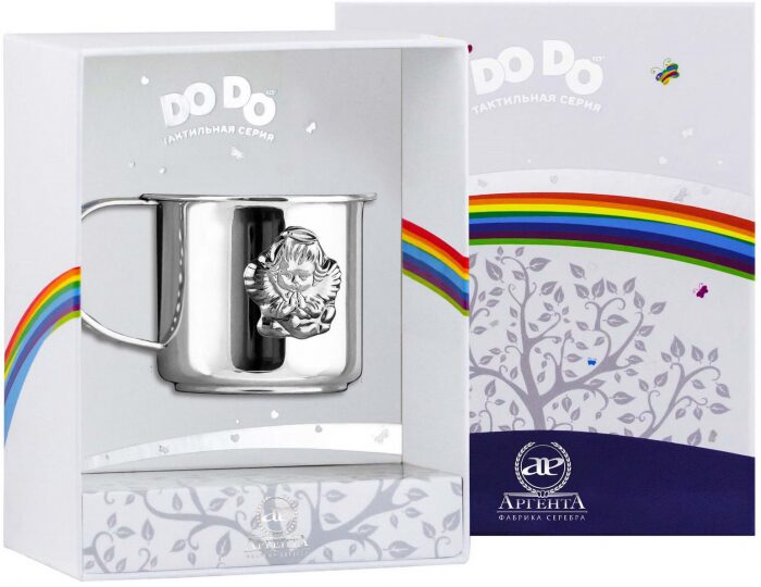 Детская серебряная кружка DODO "Ангел" - артикул: AK01464 | Мосподарок 