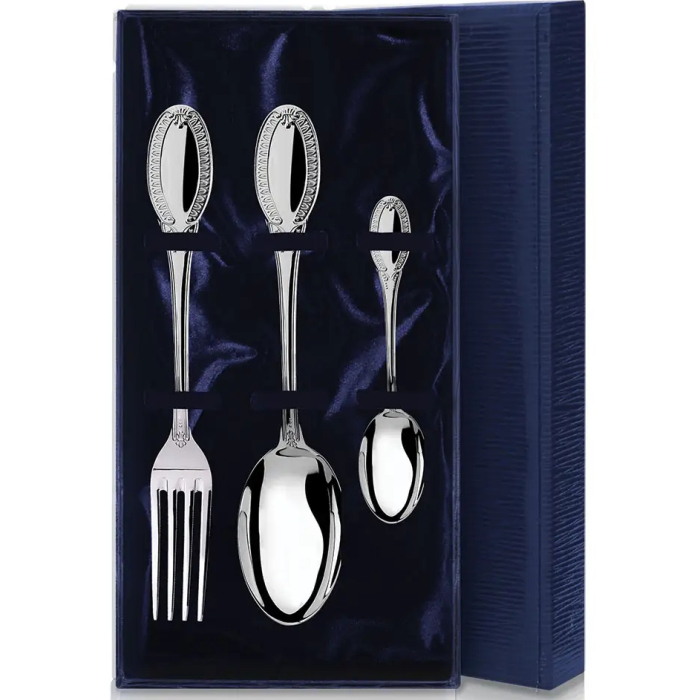 Серебряный столовый набор "Император": вилка, ложка, чайная ложка, на 1 персону - артикул: AK01248 - стоимость: 64 500 руб. Серебряный столовый набор "Император": вилка, ложка, чайная ложка, на 1 персону - артикул: AK01248 | Мосподарок