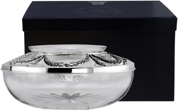 Серебряная икорница "Триумфальная" - артикул: AK01520 | Мосподарок 