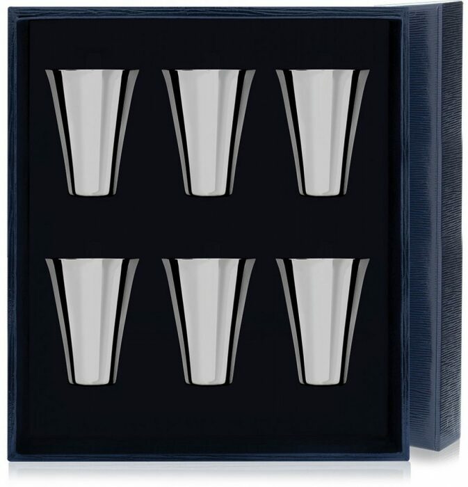 Набор стопок для водки из серебра "Гладкая" на 6 персон - артикул: AK01404 - стоимость: 68 100 руб. Набор стопок для водки из серебра "Гладкая" на 6 персон - артикул: AK01404 | Мосподарок