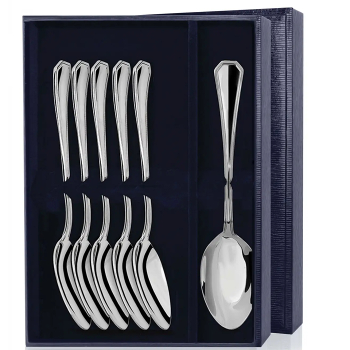 Серебряный набор столовых ложек "Элегант" на 6 персон - артикул: AK01212 | Мосподарок 