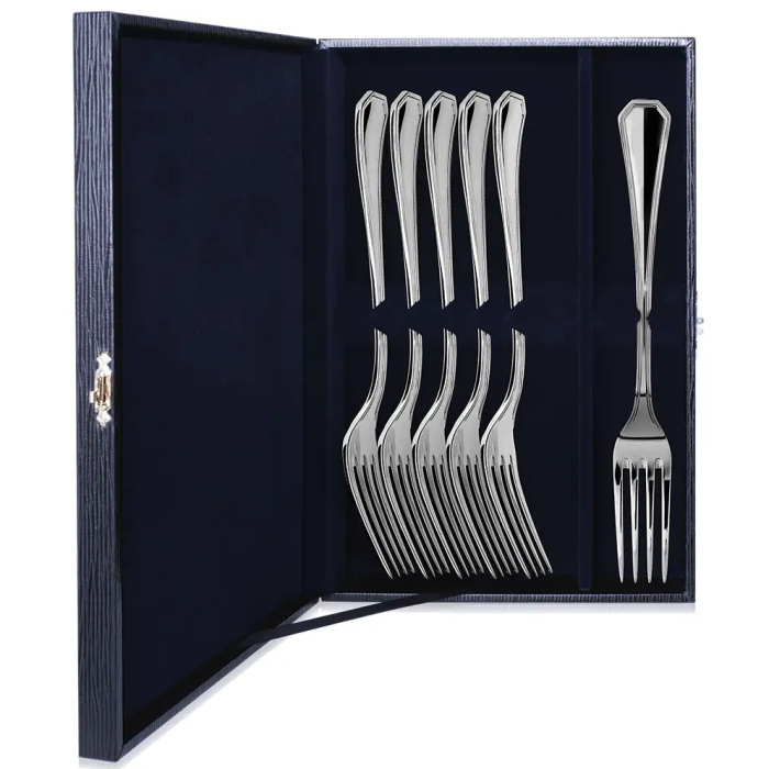Серебряный набор столовых вилок "Элегант" на 6 персон - артикул: AK01211 | Мосподарок 