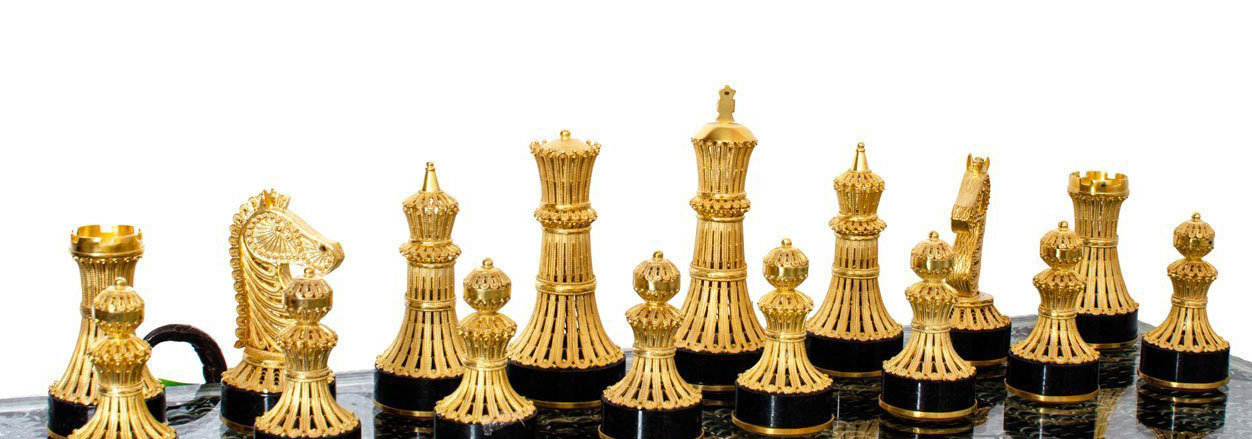 Серебряные шахматы «Филигрань» - артикул: ZA12059 | Мосподарок 