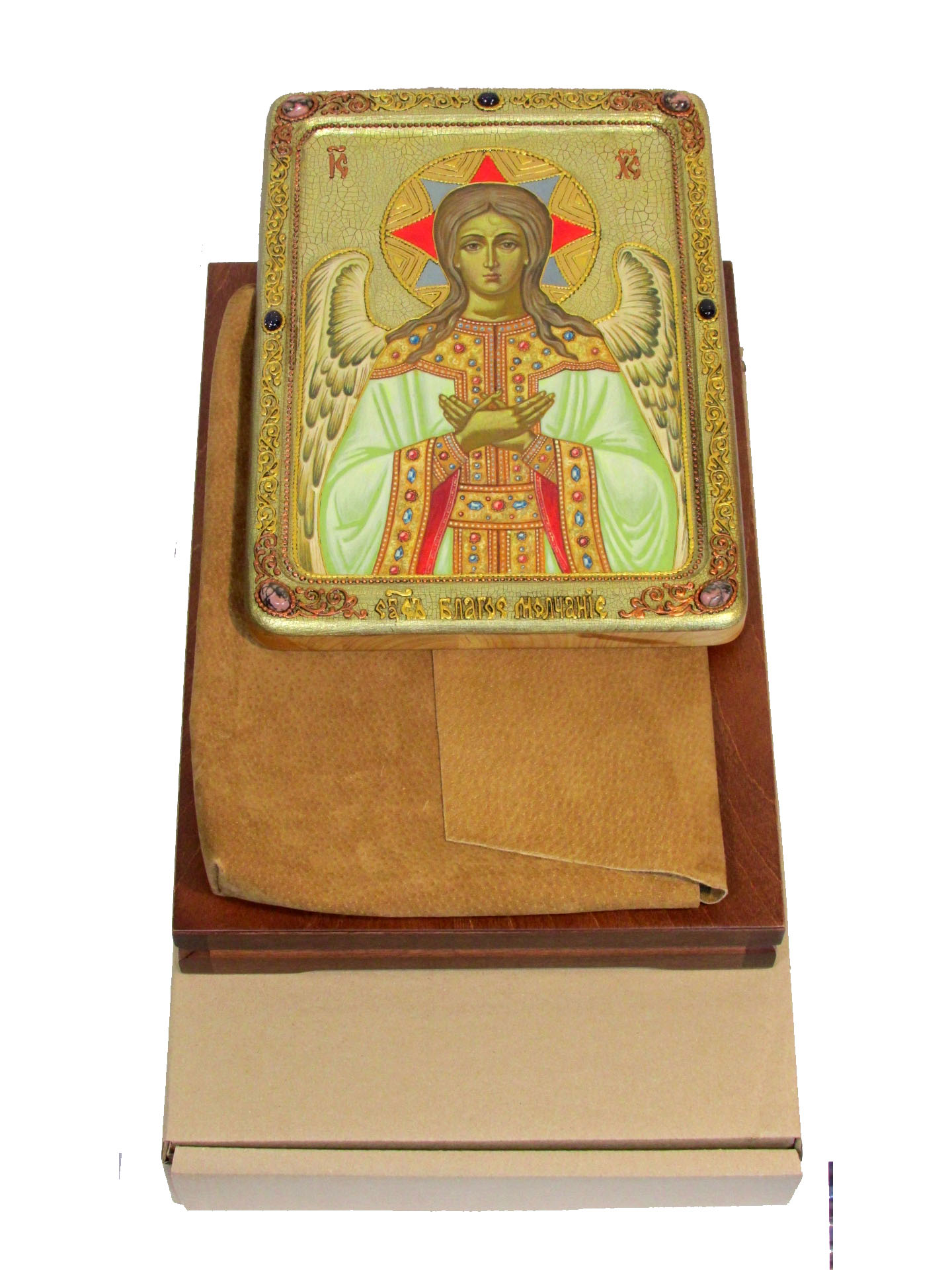 Живописная икона "Спас Благое Молчание" (Ангел Великого Совета) на кипарисе - купить в Москве | Мосподарок 