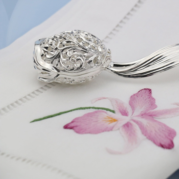 Ситечко для заваривания чая из серебра "Тюльпан" - артикул: AK01287 | Мосподарок 