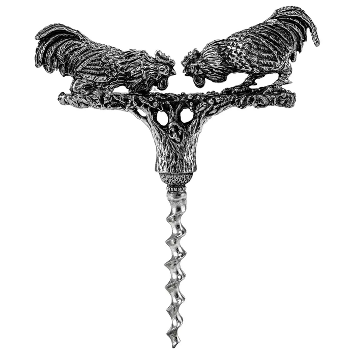 Штопор серебряный "Петух" в футляре - артикул: AK01779 | Мосподарок 