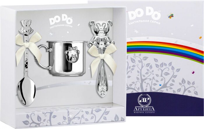 Набор серебряный для малышей DODO "Мишка - малышка" 3 предмета - артикул: AK01472 - стоимость: 46 000 руб. Набор серебряный для малышей DODO "Мишка - малышка" 3 предмета - артикул: AK01472 | Мосподарок
