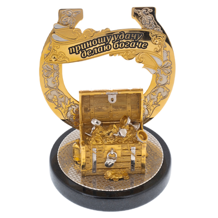 Сувенир "На удачу" с подставкой из долерита, Златоуст - артикул: 301337 | Мосподарок 