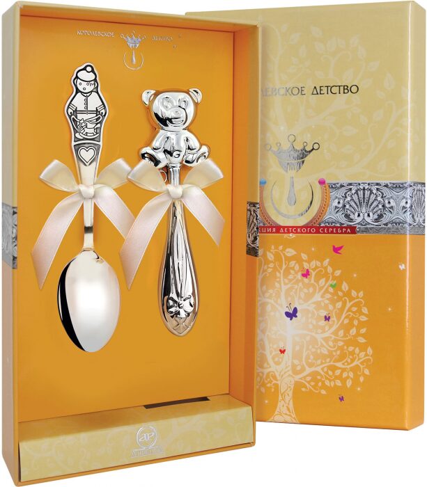 Набор серебряный для малышей КД "Медвежонок - мальчик" 2 предмета - артикул: AK01500 - стоимость: 25 700 руб. Набор серебряный для малышей КД "Медвежонок - мальчик" 2 предмета - артикул: AK01500 | Мосподарок