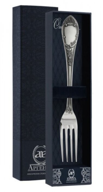 Серебряная столовая вилка "Престиж" с чернением Серебряная столовая вилка "Престиж" с чернением