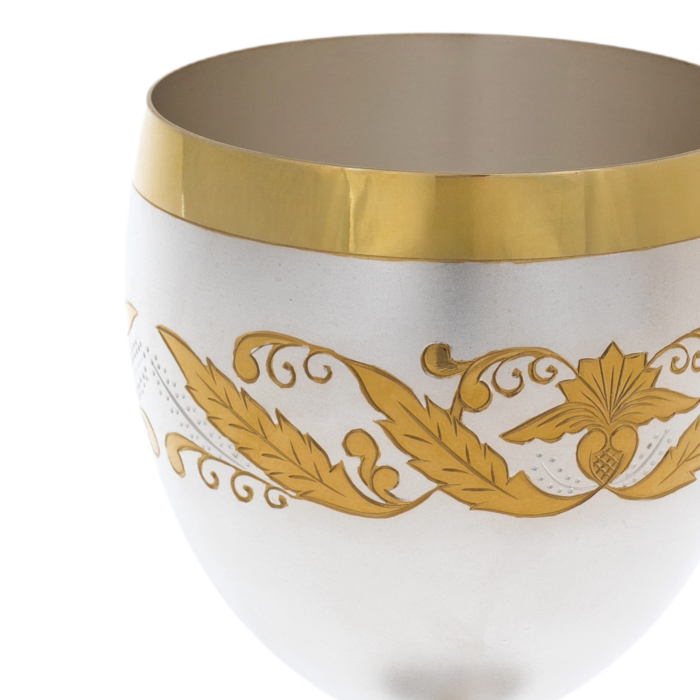 Бокал серебряный "Версаль" с позолотой, №45 - артикул: AK01135 | Мосподарок 