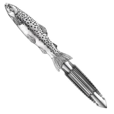 Серебряный нож для чистки рыбы "Форель"