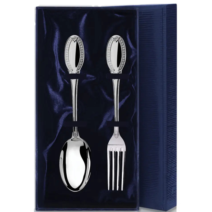 Набор из 2 столовых серебряных приборов "Император": вилка и ложка, на 1 персону - артикул: AK01237 | Мосподарок 