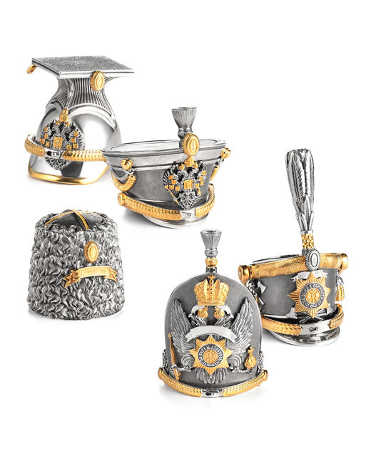 Набор серебряных рюмок «Русское воинство» (большие)