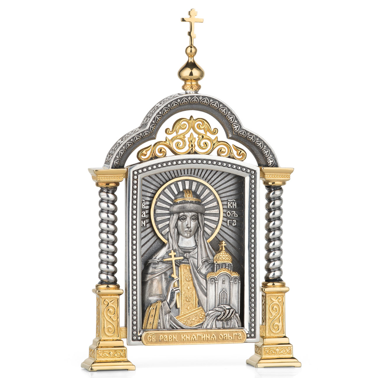 Парадная серебряная икона «Святая Ольга»