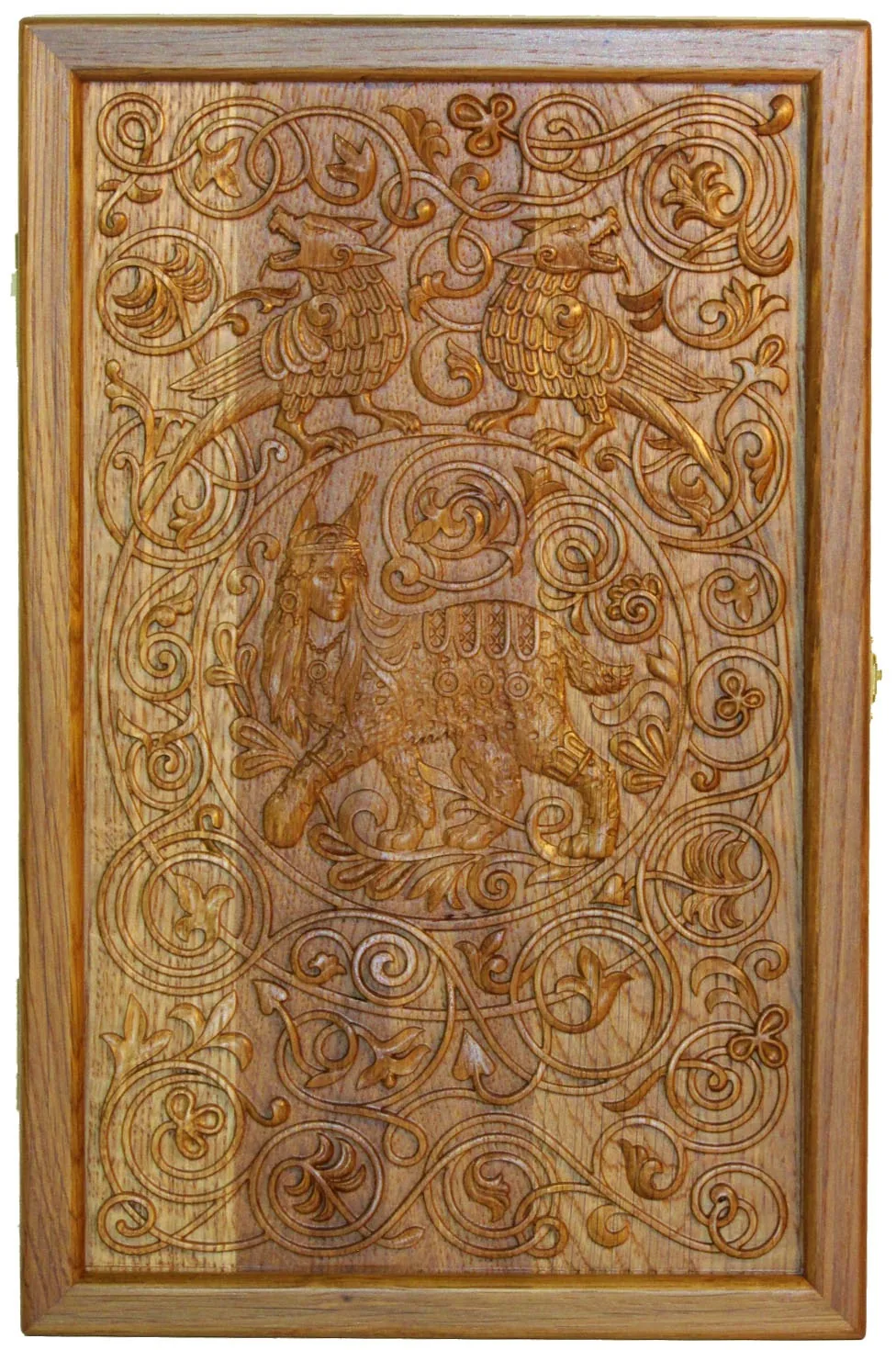 Резные дорожные нарды-шашки из массива чёрного дуба "Арысь-поле" - артикул: 120-144 | Мосподарок 