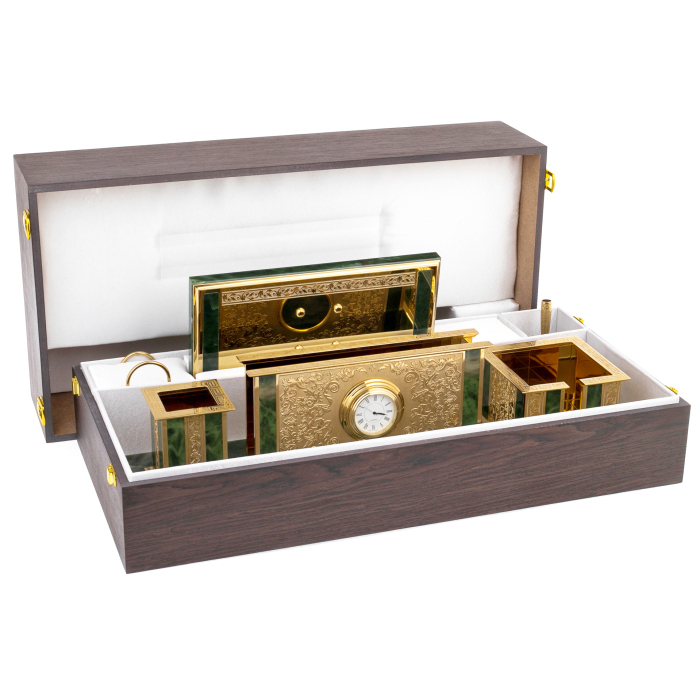 Набор настольный из нефрита "Президентский" Златоуст - артикул: 301609 | Мосподарок 