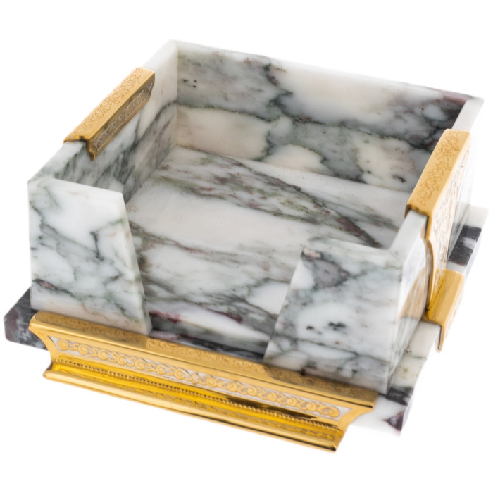 Набор настольный из белой яшмы "Имперский" Златоуст - артикул: 301362 | Мосподарок 