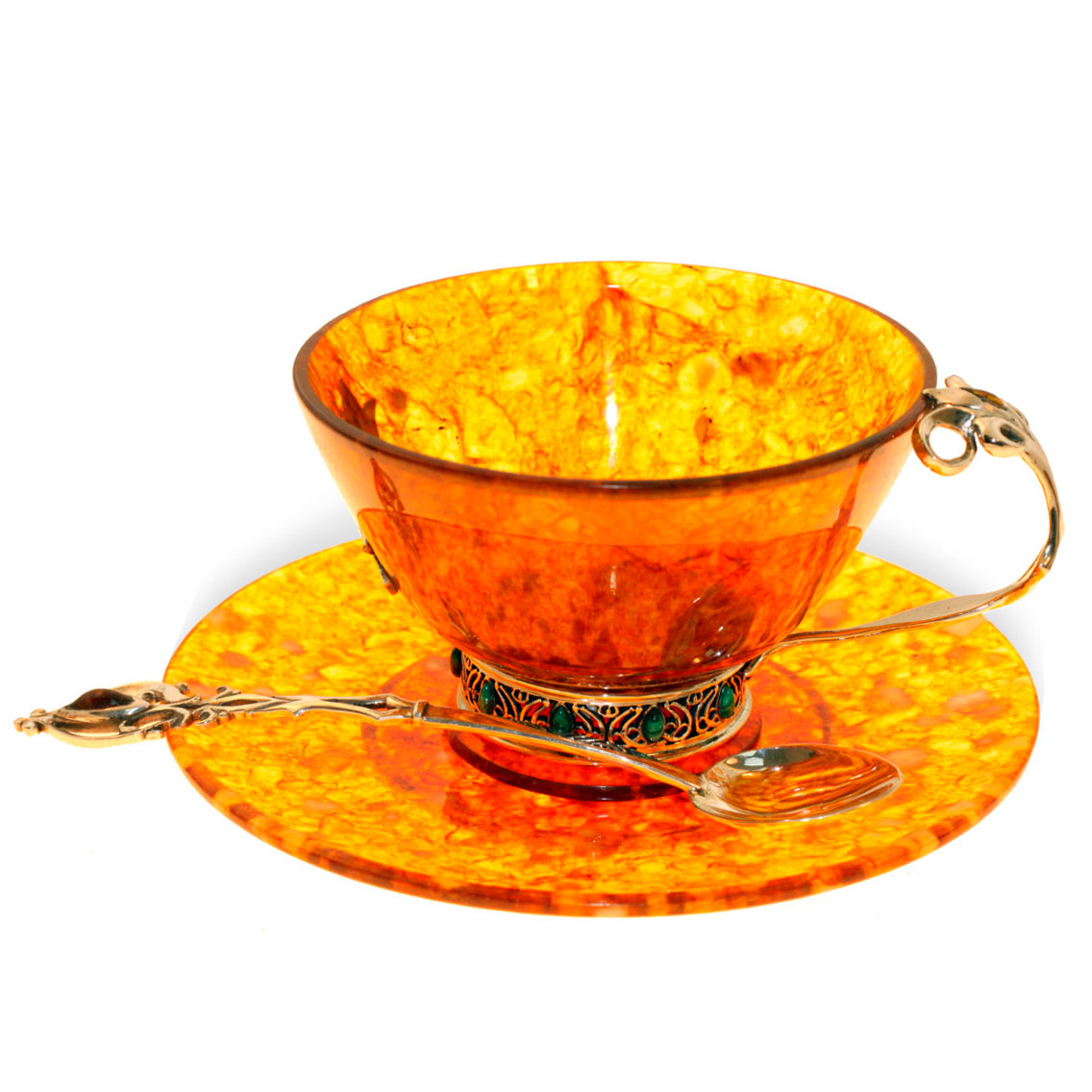 Чайный набор из янтаря «Восточная сказка» - артикул: AP31002 | Мосподарок 