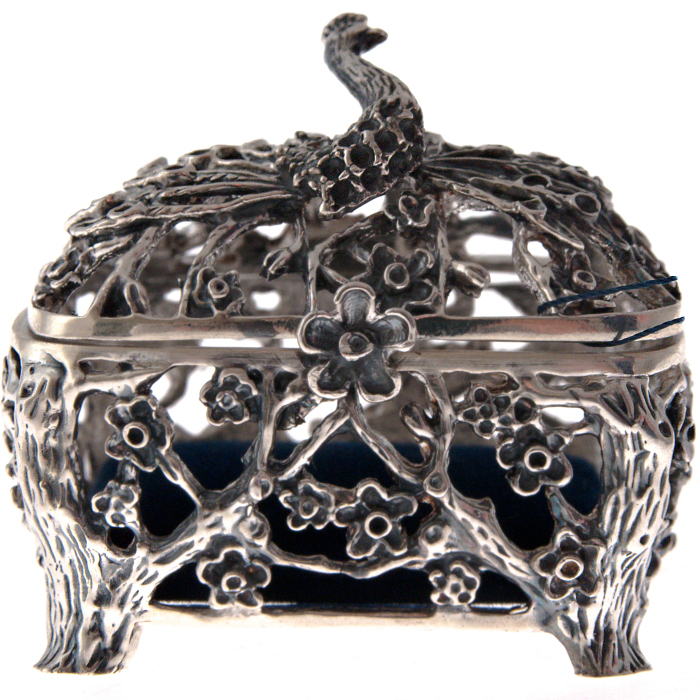 Серебряная шкатулка "Павлин" с чернением - артикул: AK01293 - стоимость: 43 400 руб. Серебряная шкатулка "Павлин" с чернением - артикул: AK01293 | Мосподарок