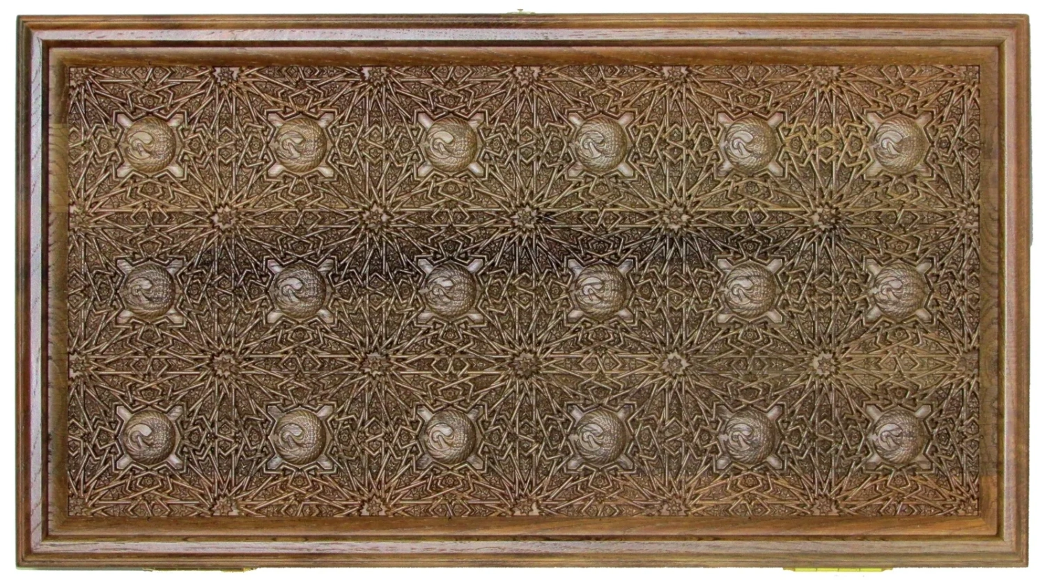 Резные нарды из массива мореного дуба Арабеска - артикул: 120-193 | Мосподарок 