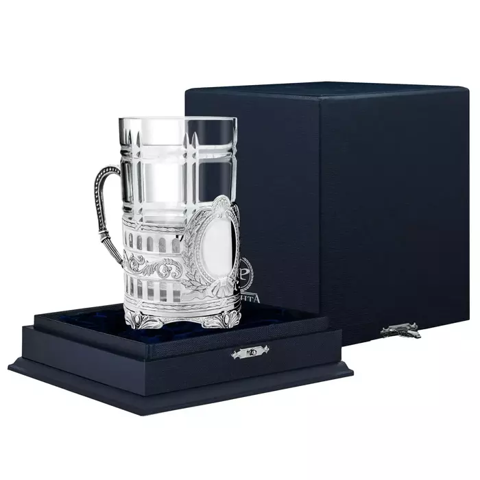 Серебряный подстаканник "Хозяин" - артикул: AK01589 | Мосподарок 