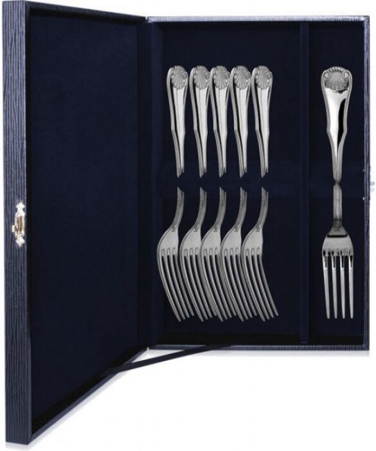 Серебряный набор столовых вилок "Визит" на 6 персон Серебряный набор столовых вилок "Визит" на 6 персон