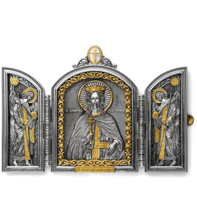 Серебряный складень «Святая Екатерина»