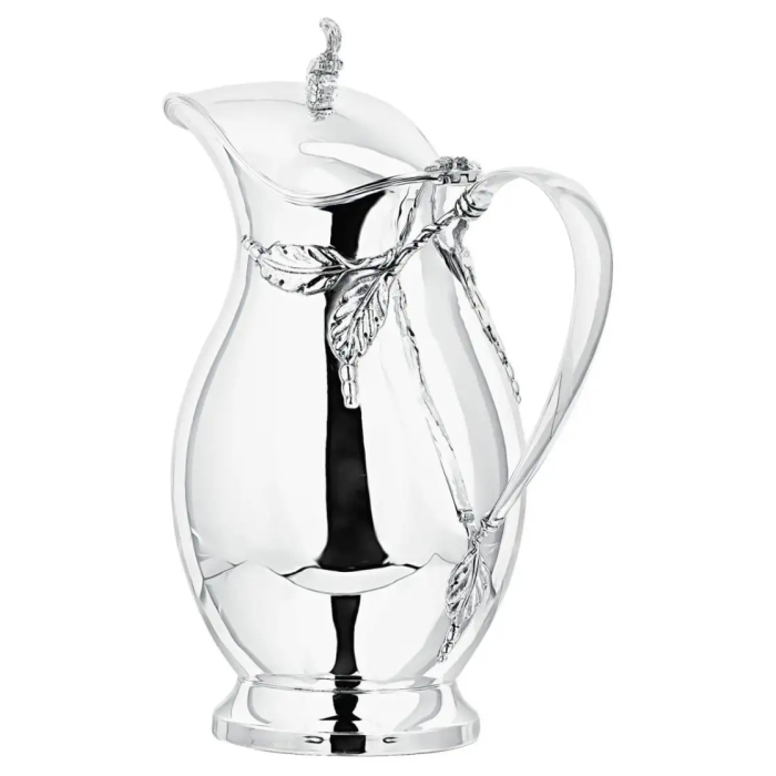 Серебряный кувшин "Листья" с крышкой - артикул: AK01565 | Мосподарок 