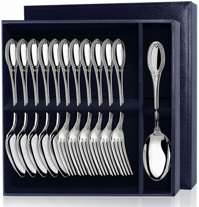 Серебряный столовый набор "Император" 12 предметов (ложки и вилки) - артикул: AK01376 - стоимость: 334 100 руб. Серебряный столовый набор "Император" 12 предметов (ложки и вилки) - артикул: AK01376 | Мосподарок