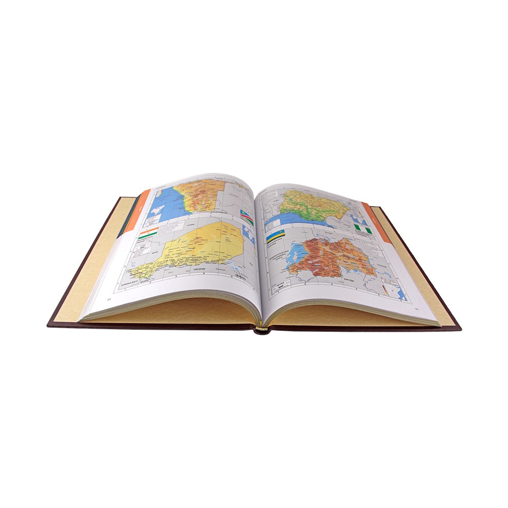 Подарочная книга «Атлас мира» Карты всех стран мира, включая Ватикан
