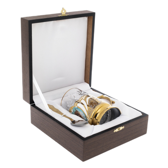 Подстаканник "Рысь" на 1 персону, Златоуст - артикул: 301227 | Мосподарок 