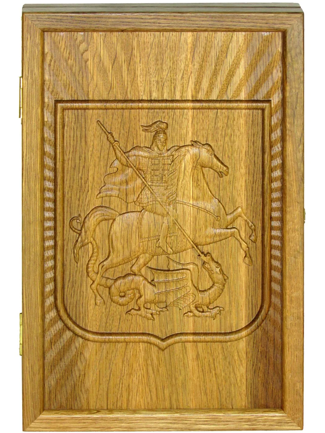 Резные дорожные нарды из массива мореного дуба "Москва" - артикул: 120-133 | Мосподарок 