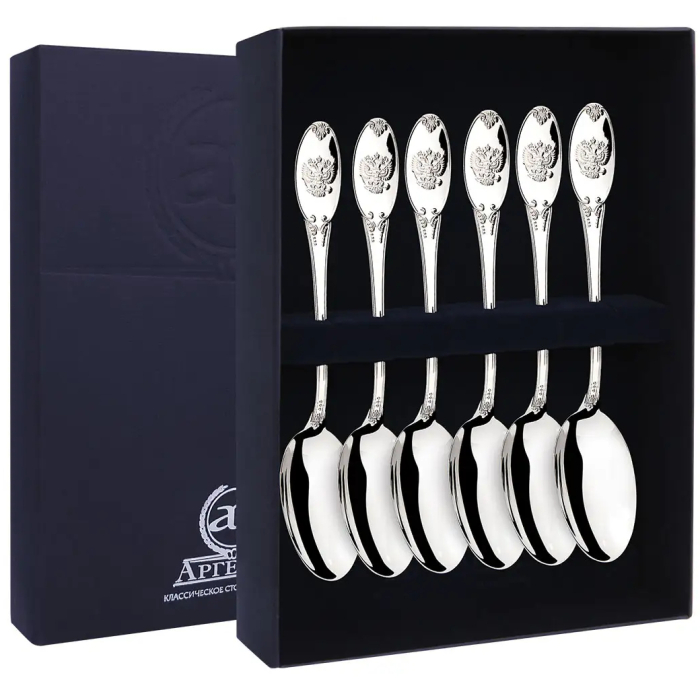 Серебряный набор чайных ложек "Единство" на 6 персон - артикул: AK01226 - стоимость: 51 300 руб. Серебряный набор чайных ложек "Единство" на 6 персон - артикул: AK01226 | Мосподарок