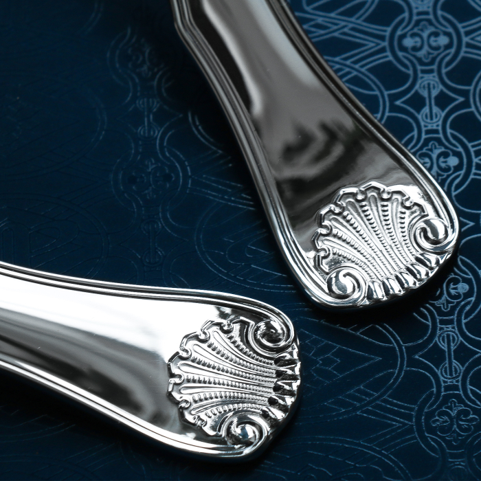 Набор из 6 серебряных чайных ложек "Визит" - артикул: AK01232 | Мосподарок 