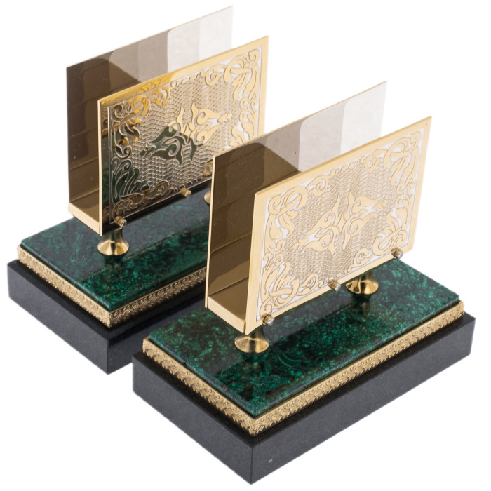 Письменный настольный набор из малахита "Конь" Златоуст - артикул: 301400 | Мосподарок 