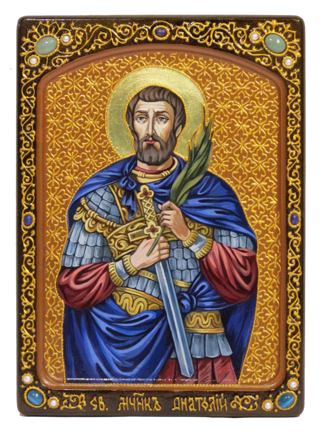 Живописная икона "Святой мученик Анатолий Никомидийский" на кипарисе - купить в Москве | Мосподарок 