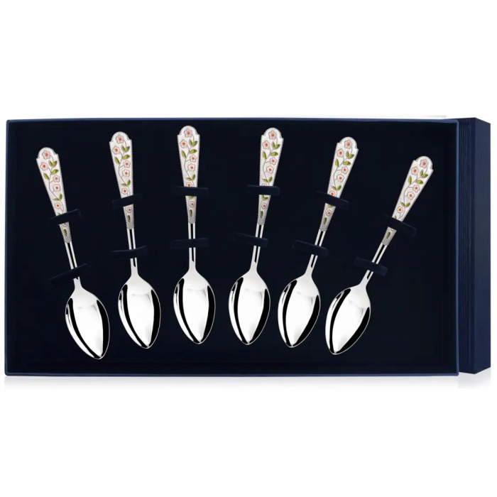 Набор из 6 серебряных чайных ложек "Лето - Ромашка" - артикул: AK01335 - стоимость: 66 600 руб. Набор из 6 серебряных чайных ложек "Лето - Ромашка" - артикул: AK01335 | Мосподарок