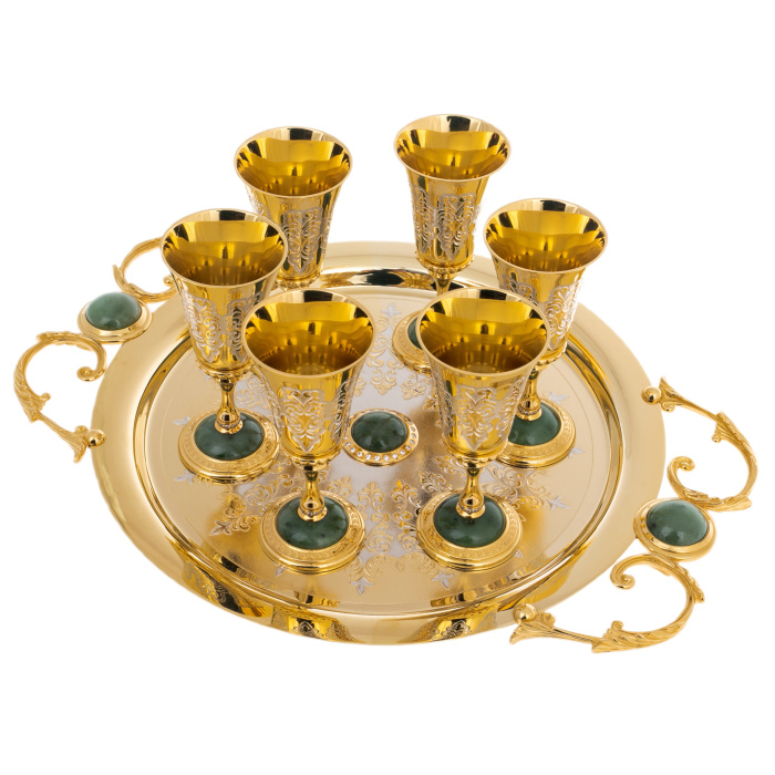 Набор фужеров на 6 персон "Нефритовый" Златоуст - артикул: 301501 | Мосподарок 