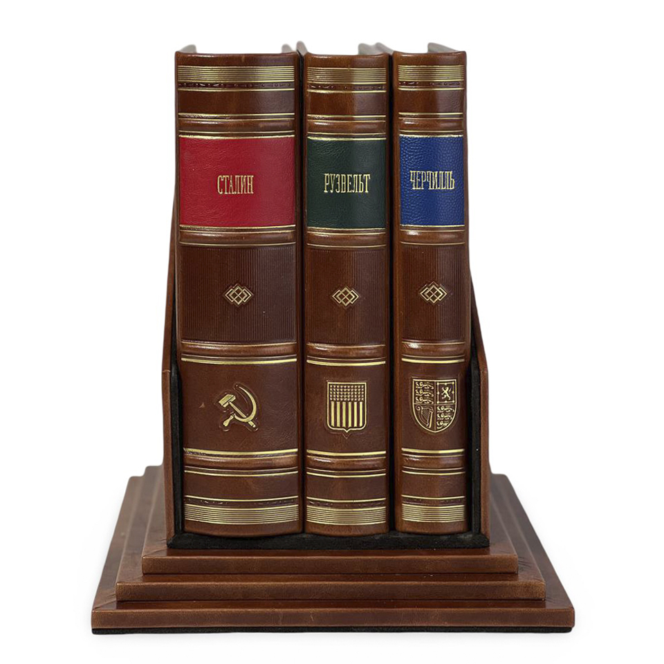 Набор книг в кожаном переплете "Великие" в 3 томах (Черчилль. Сталин. Рузвельт) - артикул: 2105236 | Мосподарок 